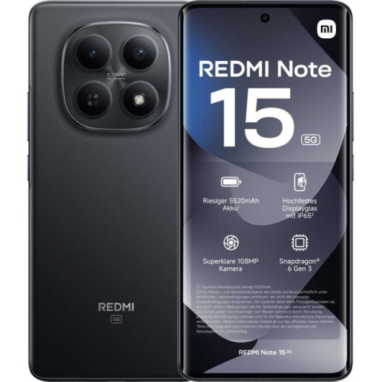 Xiaomi Redmi Note 15 8GB RAM 256GB Midnight Black EU