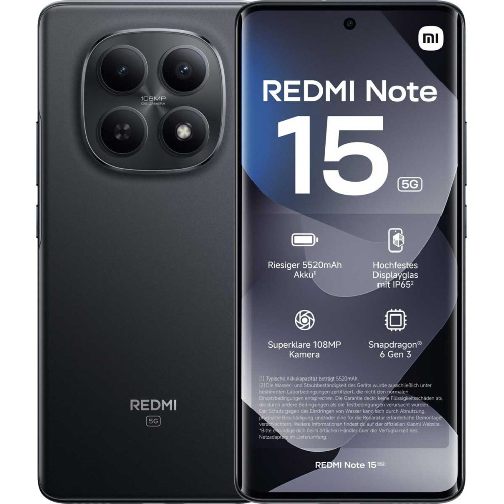 Xiaomi Redmi Note 15 8GB RAM 256GB Midnight Black EU