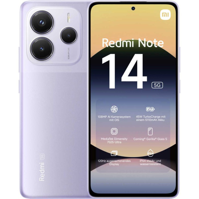 Xiaomi Redmi Note 14 5G 8-256GB Lavender Purple EU