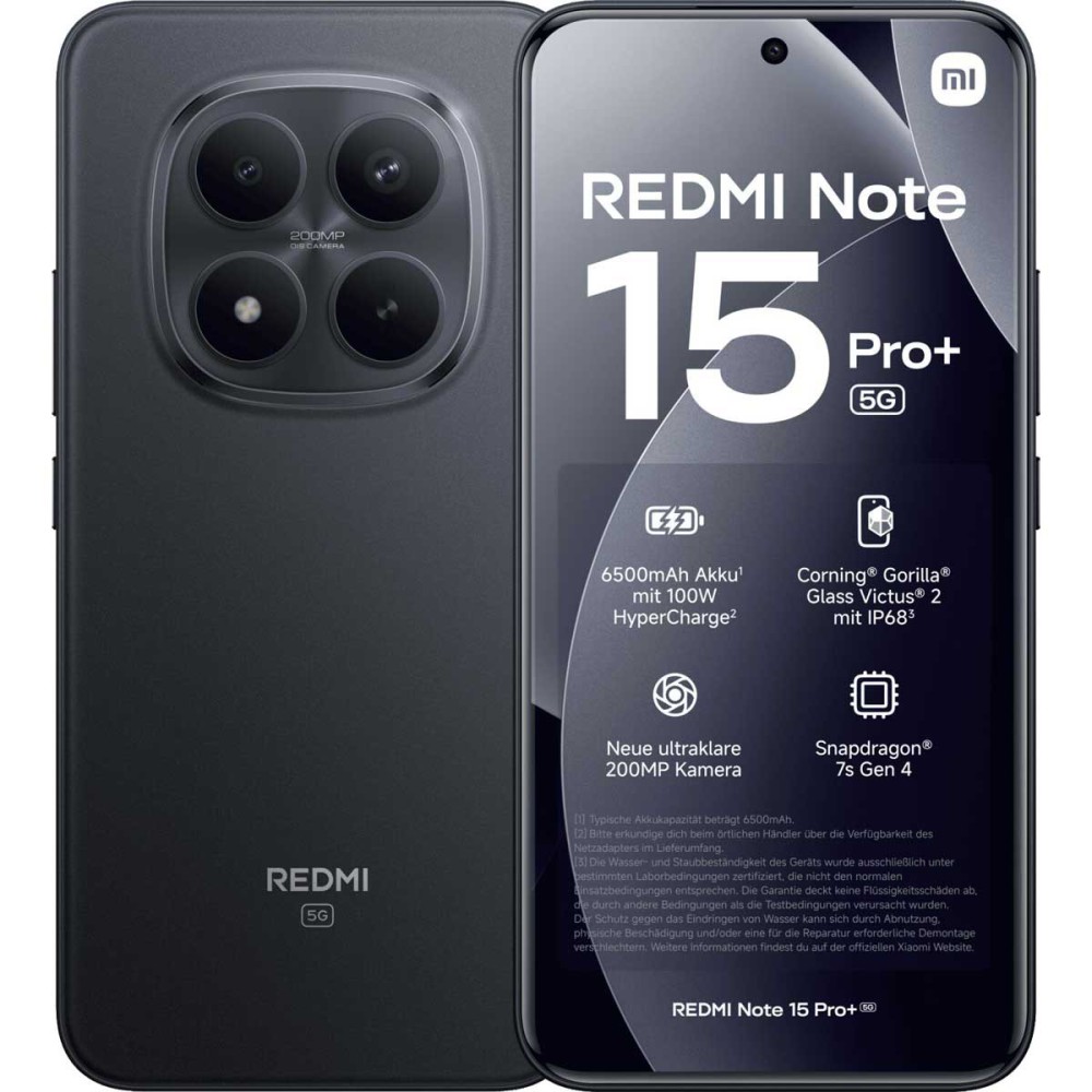 Xiaomi Redmi Note 15 Pro + 8GB RAM 256GB Midnight Black EU