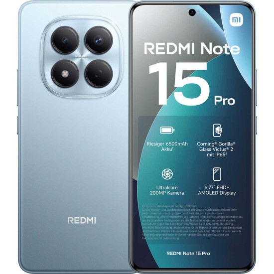 Xiaomi Redmi Note 15 Pro 4G 8GB RAM 256GB Glacier Blue EU