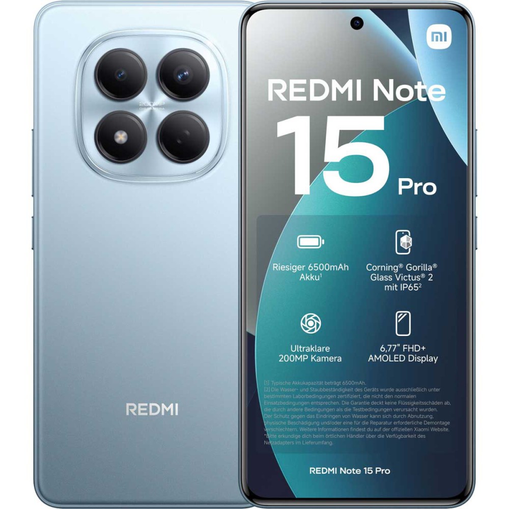 Xiaomi Redmi Note 15 Pro 4G 8GB RAM 256GB Glacier Blue EU