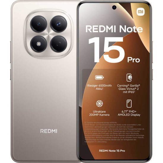 Xiaomi Redmi Note 15 Pro 4G 8GB RAM 256GB Titanium EU