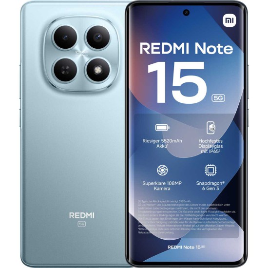 Xiaomi Redmi Note 15 5G 6GB RAM 128GB Glacier Blue EU